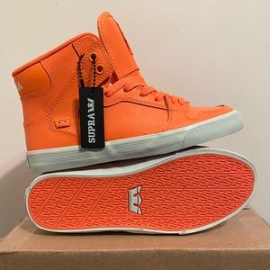 Supra Vaiders Orange-White Women’s size 7 shoes (preowned, no box)